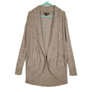 Barefoot Dreams CozyChic Lite Cardigan Sweater Womens XS Heathered Beige Soft